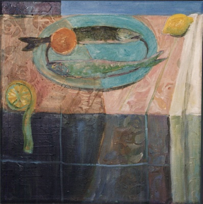  Still Life With Turqoise Plate